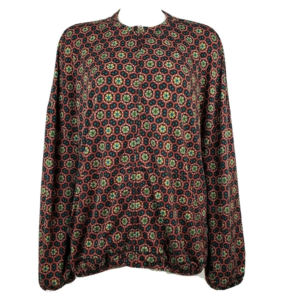 Lularoe Supply Jacket Womens Size L Large Multicolored Long Sleeve Zip Up
